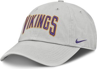 Nike Minnesota Vikings Primetime Club Arched Nike Mens NFL Adjustable Hat in Grey | NF020BB9M-BYX