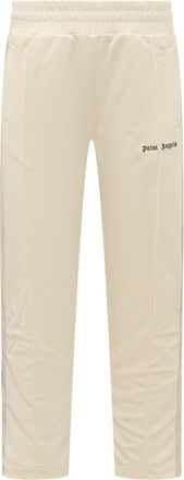 Palm Angels Ivory Regular Joggers Pants