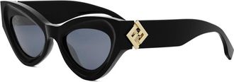 Fendi Cat-eye Zonnebril - unisex - Zonnebrillen - Zwart - ONE Size - Accessoires