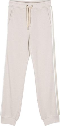 Eleventy ribbed-knit sweatpants - women - Wool/Polyamide/Viscose/Metallic Fibre/Cashmere/Polyester - M - Neutrals