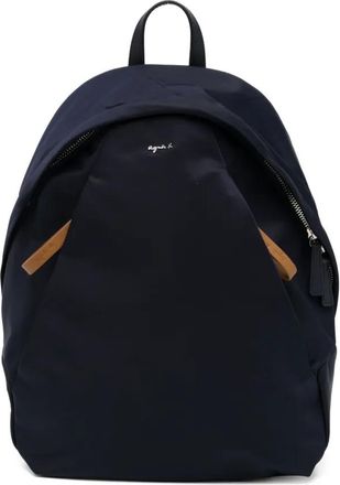 agnès b. top-handle zip-top backpack - women - Nylon - One Size - Blue