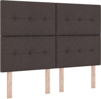 vidaXL Vidaxl - Headboard Height Adjustable Manual Dark brown 160 cm Fabric