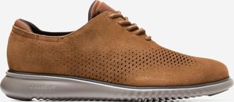 Cole Haan Mens 2.ZERØGRAND Laser Wingtip Oxford Shoes - Brown Size 10.5