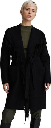 NVLT Womens Mink Eyelash Fringe Coatigan