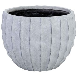 Wanderlust Deco Macetero De Fibra De Vidrio Blanco 50x50x37.5cm