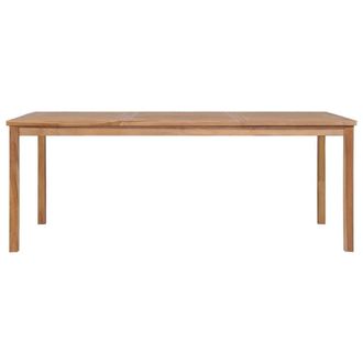 Berkfield Home Garden Table 200x100x77 cm Solid Teak Wood in Brown | Size: 200 x 100 x 77 cm