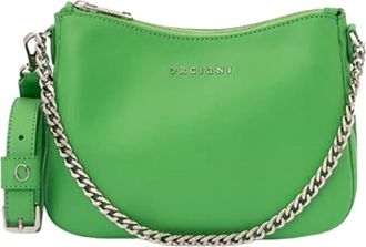 Orciani New Moon Vanity Schoudertas - Dames - Schoudertassen - Groen - ONE Size - Leer - Tassen