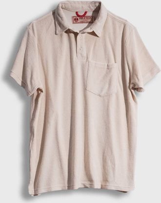 Iron And Resin Mens Terry Polo In Natural
