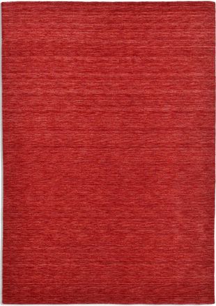 THEKO Alfombra tejida a mano en lana virgen - roja - 250x350 cm