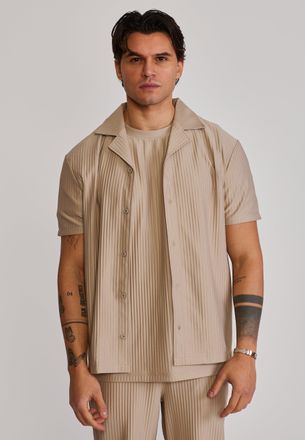 Siksilk Mens Stone Plisse Shirt XXL