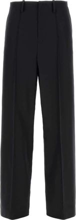 Marni Wol Zijdewijdte Broek - Dames - Wijde Broeken - Zwart - XS - Wol - Broeken