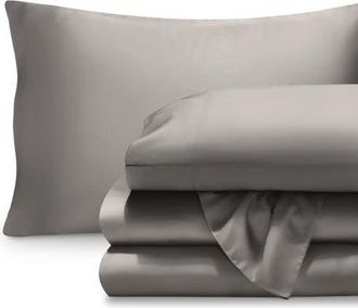 Bare Home TENCEL Lyocell Sheet Set in Light Grey at Nordstrom, Size Twin Xl