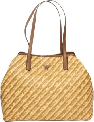 Guess Vikky Raffia Maxi Shopper - Dames - Shoppers - Beige - ONE Size - Polyester - Tassen