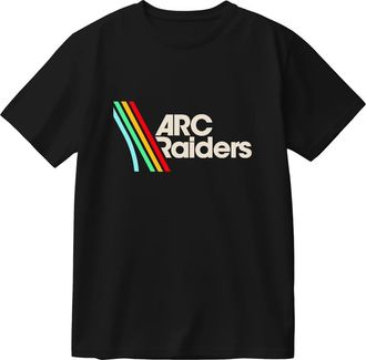 Generic ARC Raiders Cotton T-Shirt Men Women Short Sleeve Crewneck Casual Trendy Tee (Black,XXL)