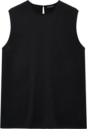 Anine Bing Malia Top - Dames - Tops zonder mouwen - Zwart - S - Nylon - Tops