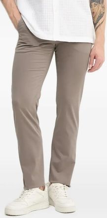 BOSS logo-appliqu&eacute; trousers - men - Elastane/Cotton - 34/32 - Neutrals