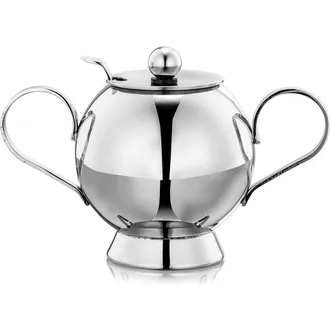Nick Munro Spheres Sugar Bowl & Spoon in Silver at Nordstrom