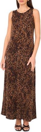 Vince Camuto Animal Print Knit Maxi Dress in Camel at Nordstrom Rack, Size X-Small