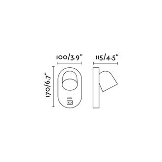 Faro Barcelona Corb Aplique De Pared Blanca Gu10+usb 40135