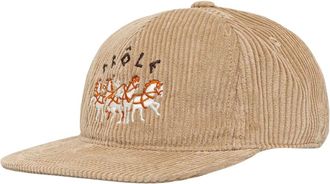 Dr&ocirc;le de Monsieur Flat Drule Horses Embroidery Cap - Heren - Accessoires - Beige - Maat: ONE Size Katoen