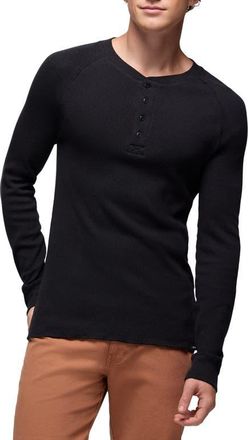Prana Touchstone Henley in Black Heather at Nordstrom, Size Xx-Large