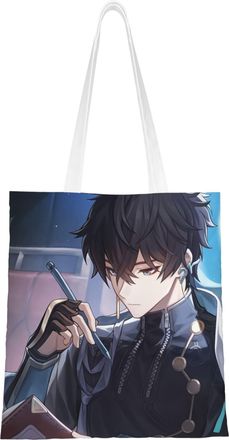 Generic 40.6 X 38.0 cm Canvas Totes Hand Shopping Bag With Honkai Star Rail All Roles Print Impression For Daily Shopping Shoulder Bag