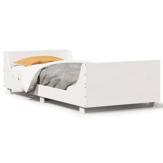 Berkfield Home Bed Frame without Mattress White 100x200 cm Solid Wood Pine