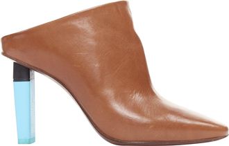 VETEMENTS Highlighter Leather Heel Mules