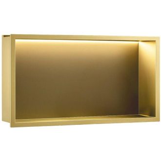 Rea Bathroom Shelf Rea Led Brush Gold 30x60