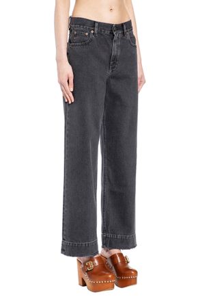 Chlo&eacute; Straight-Leg Denim Jeans - Black