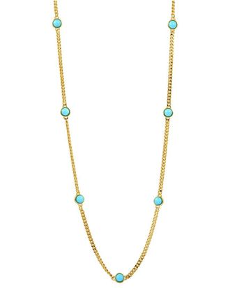 Savvy Cie Jewels 18K Plated Station Necklace