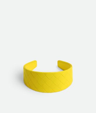 Bottega Veneta Intrecciato Headband - Yellow - Unisex - 100% Lambskin