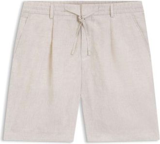 BOSS Tapered-fit shorts in linen