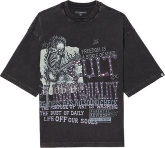 Cult of Individuality Oversized Short Sleeve Crew Neck Tee Freedom 260 Grams In Vintage Charcoal