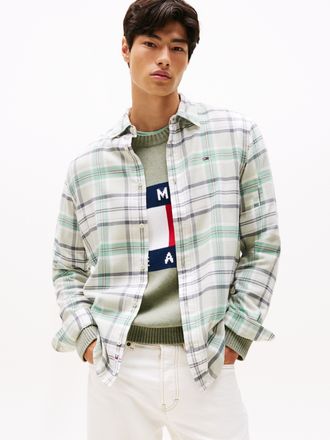 Tommy Jeans Flanellhemd »TJM REG FLANNEL CHECK SHIRT EXT« kariert, regular fit, Langarmhemd, Button-down-Kragen