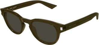 Saint Laurent SL 876 Zonnebril - Heren - Zonnebrillen - Bruin - 48 MM - Nylon - Accessoires