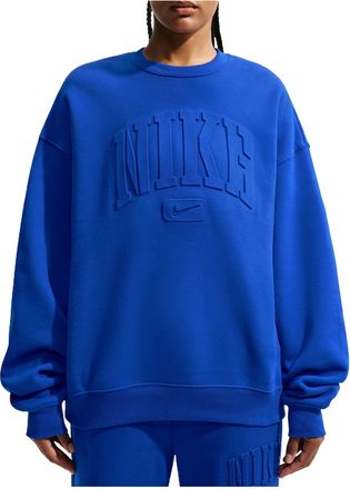 Nike (WMNS) Nike Studio Fleece Medium Weight Graphic Pack Oversized Embossed Crew Old Royal IU1139-417