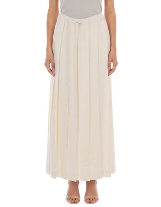 Fabiana Filippi Off White Pleated Midi Skirt