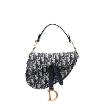 Dior Pre-owned Saddle - Dames - Pre-owned - Blauw - Maat: ONE Size Leer