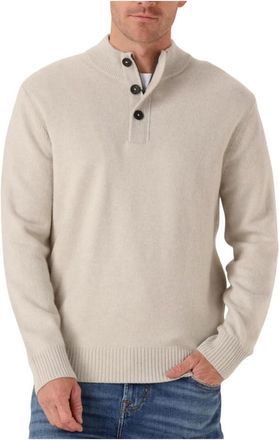Stefano Lauran Beige Half Zip Trui voor Heren - Heren - Coltruien - Beige - 3XL - Truien & Vesten