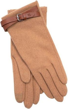 Lauren Ralph Lauren Criss Cross Belt Glove in Classic Camel at Nordstrom, Size Medium
