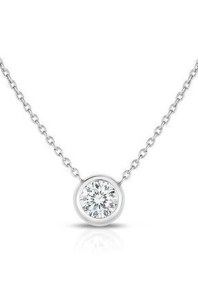 Roberto Coin 18K Gold Diamond Pendant Necklace in White at Nordstrom