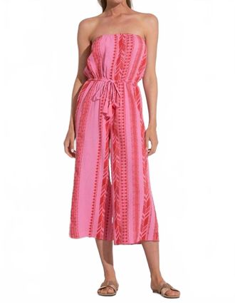 Elan Caro Strapless Jumper In Red