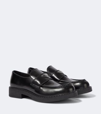 Prada Chocolate leather loafers