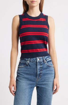 French Connection Padma Stripe Sweater Tank in Hstr Strp Royal Blue at Nordstrom, Size X-Small
