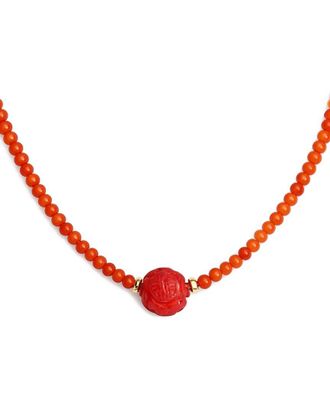 Jewelmak 14K Carnelian Necklace