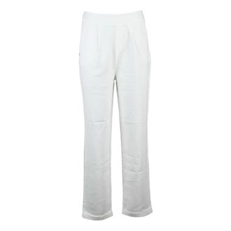 La Martina Cropped Broeken - Dames - Vrijetijds broeken - Wit - M - Polyester - Broeken