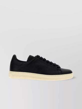 Tom Ford perforated round toe rubber sole sneakers