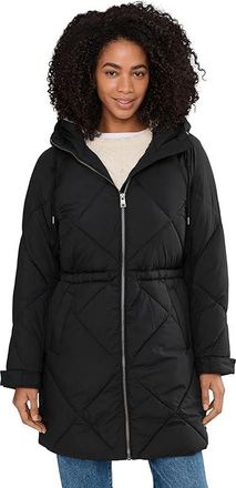 Levi's Quilted Long Parka Jacket Womens Jacket Black : XS, Polyester