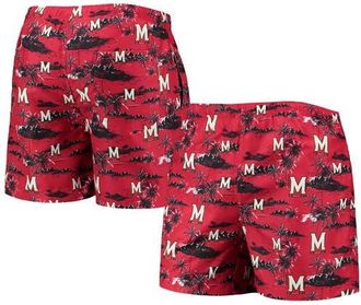 Foco Mens FOCO Red Maryland Terrapins Island Palm Swim Trunks at Nordstrom, Size Xx-Large
